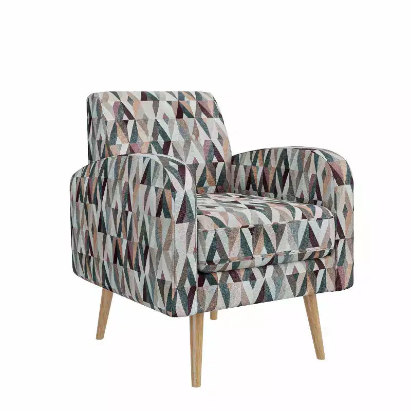 Handy Living Mindy Mid-Century Modern Accent Armchair Prism Pattern