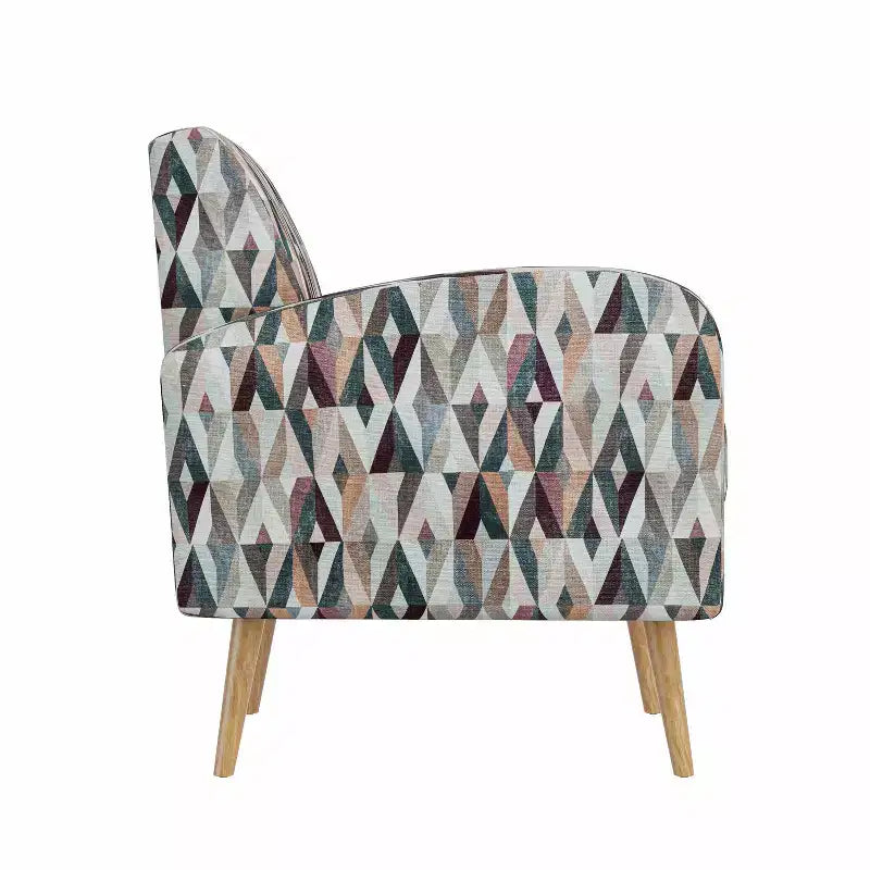 Handy Living Mindy Mid-Century Modern Accent Armchair Prism Pattern