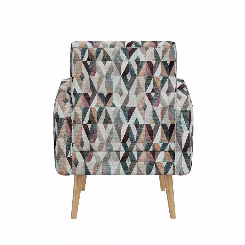 Handy Living Mindy Mid-Century Modern Accent Armchair Prism Pattern
