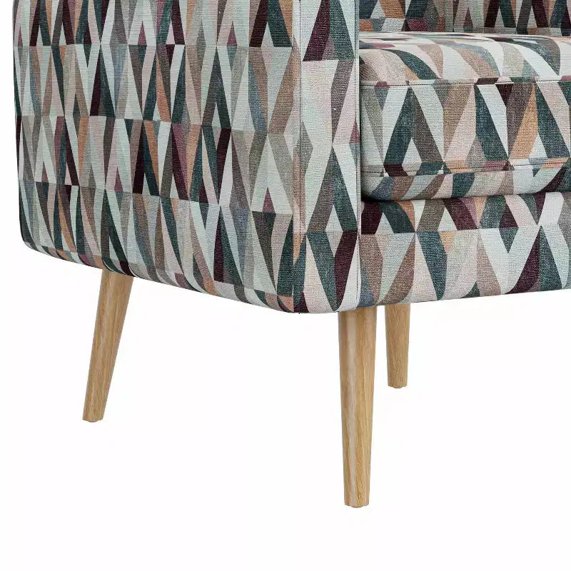 Handy Living Mindy Mid-Century Modern Accent Armchair Prism Pattern