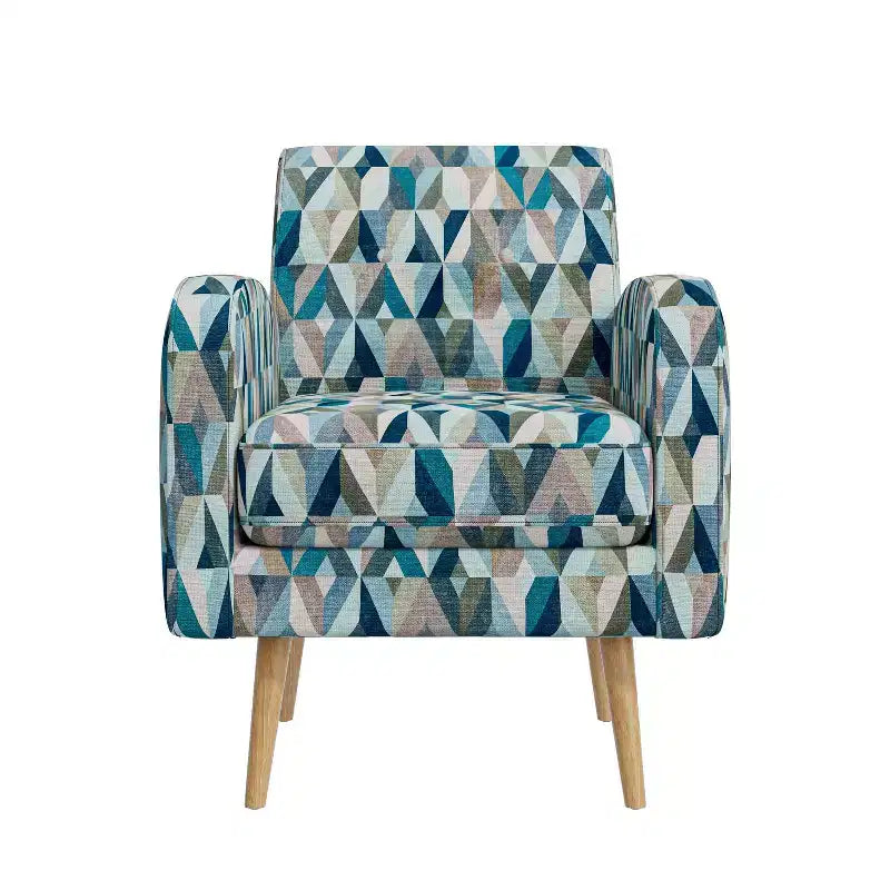 Handy Living Mindy Mid-Century Modern Accent Armchair Prism Pattern