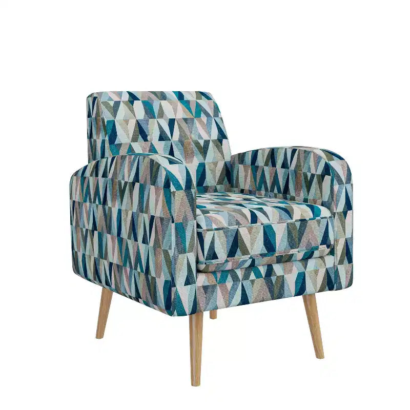 Handy Living Mindy Mid-Century Modern Accent Armchair Prism Pattern