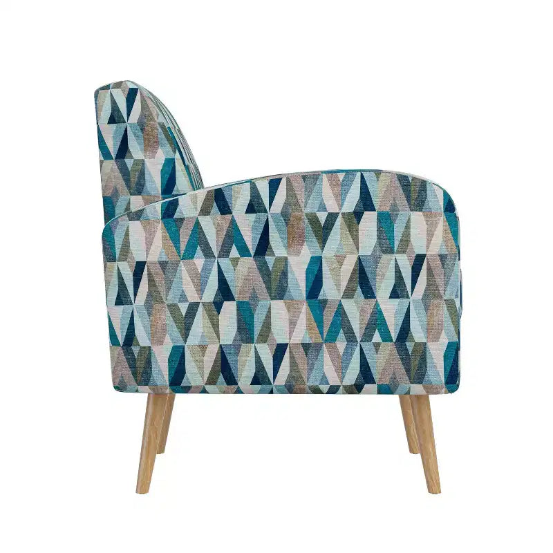 Handy Living Mindy Mid-Century Modern Accent Armchair Prism Pattern