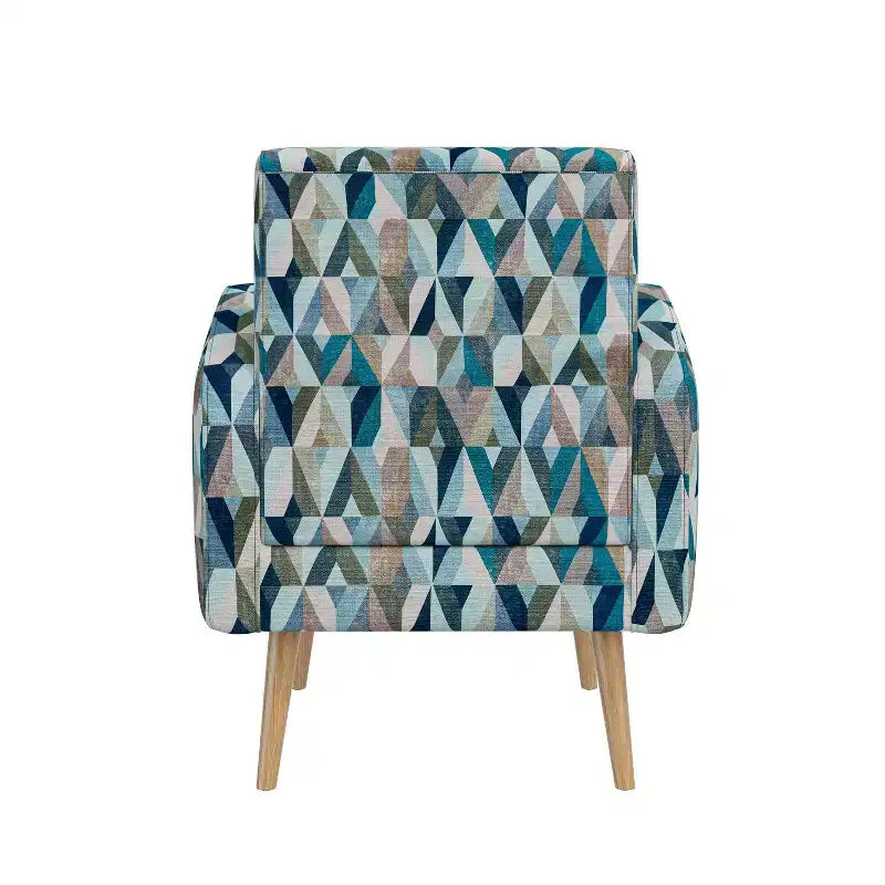 Handy Living Mindy Mid-Century Modern Accent Armchair Prism Pattern