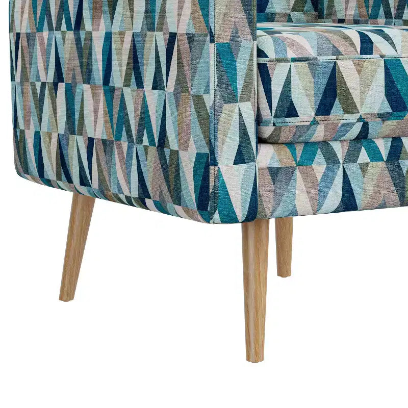 Handy Living Mindy Mid-Century Modern Accent Armchair Prism Pattern