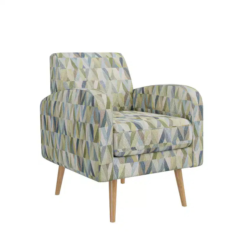 Handy Living Mindy Mid-Century Modern Accent Armchair Prism Pattern