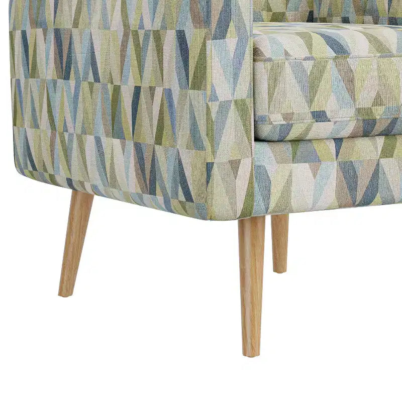 Handy Living Mindy Mid-Century Modern Accent Armchair Prism Pattern