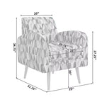 Handy Living Mindy Mid-Century Modern Accent Armchair Prism Pattern