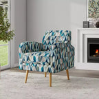 Handy Living Mindy Mid-Century Modern Accent Armchair Prism Pattern