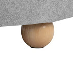 LumiSource Tray Pouf Ottoman Natural Fabric