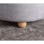 LumiSource Tray Pouf Ottoman Natural Fabric