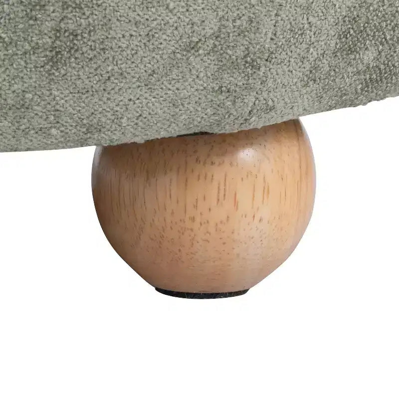 LumiSource Tray Pouf Ottoman Natural Fabric