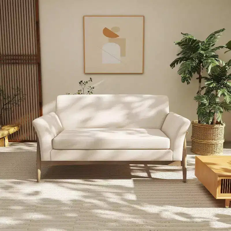 Christopher Knight Home Emma Modern 57.5" Elm Wood Frame Upholstered Loveseat