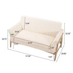 Christopher Knight Home Emma Modern 57.5" Elm Wood Frame Upholstered Loveseat