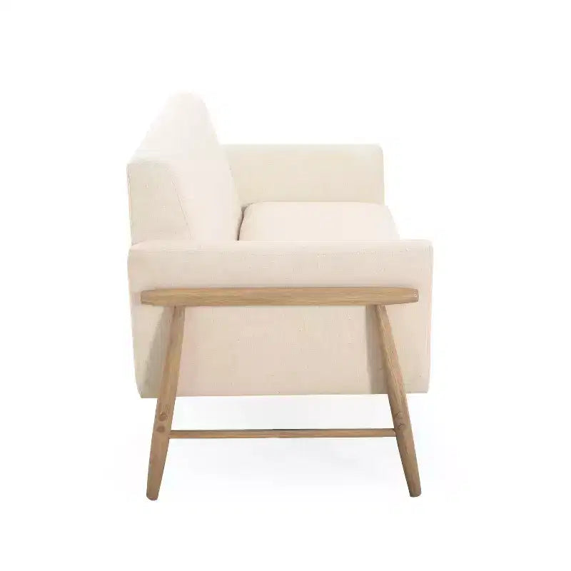 Christopher Knight Home Emma Modern 57.5" Elm Wood Frame Upholstered Loveseat