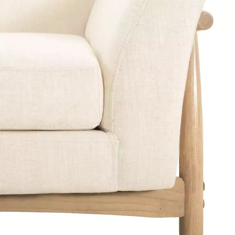 Christopher Knight Home Emma Modern 57.5" Elm Wood Frame Upholstered Loveseat