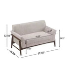 Christopher Knight Home Emma Modern 57.5" Elm Wood Frame Upholstered Loveseat