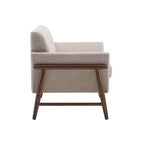 Christopher Knight Home Emma Modern 57.5" Elm Wood Frame Upholstered Loveseat