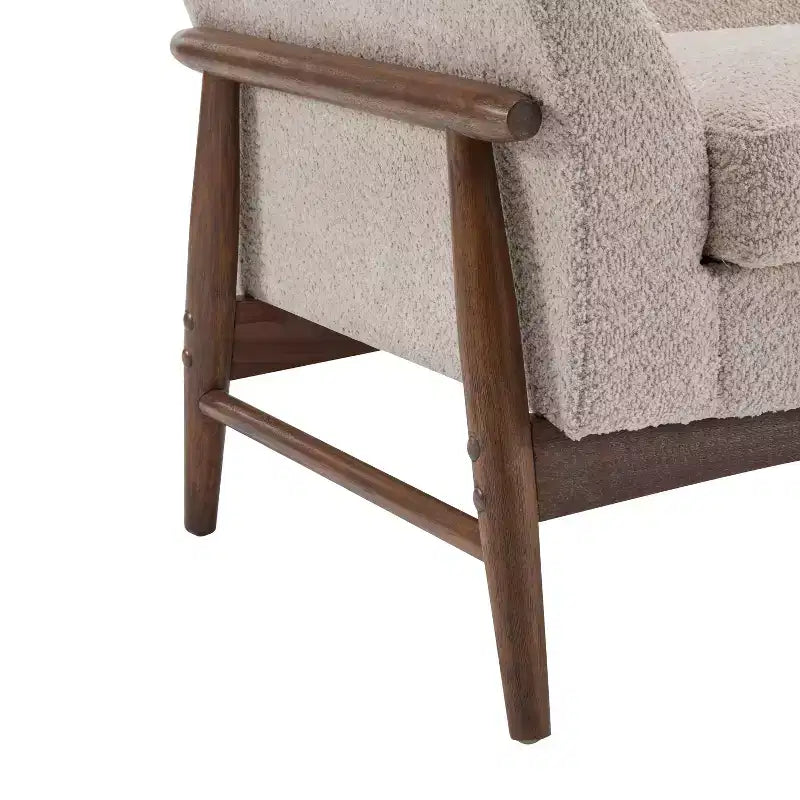 Christopher Knight Home Emma Modern 57.5" Elm Wood Frame Upholstered Loveseat