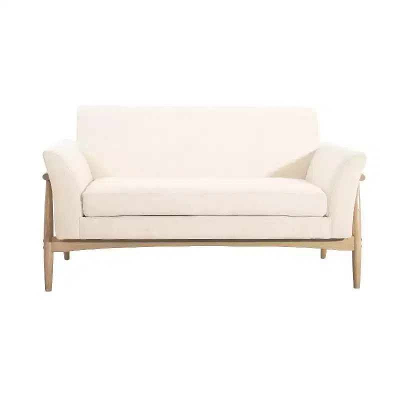 Christopher Knight Home Emma Modern 57.5" Elm Wood Frame Upholstered Loveseat