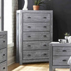 Cassettiera 5 cassetti in legno massello Montauk di Grain Wood Furniture