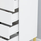 Cassettiera a 5 cassetti Comodino Armadietto contenitore 23,6 L Bianco/Nero