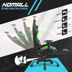 Sedia da gaming con poggiapiedi - Sedia da scrivania ergonomica