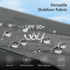 MAISON ARTS 12 FT Automatic Hydraulic Cantilever Umbrella Aluminum Pole 360 Degree Rotation