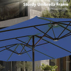 MAISON ARTS 15ft Double-Sided Patio Extra Large Twin Umbrella with Base Included