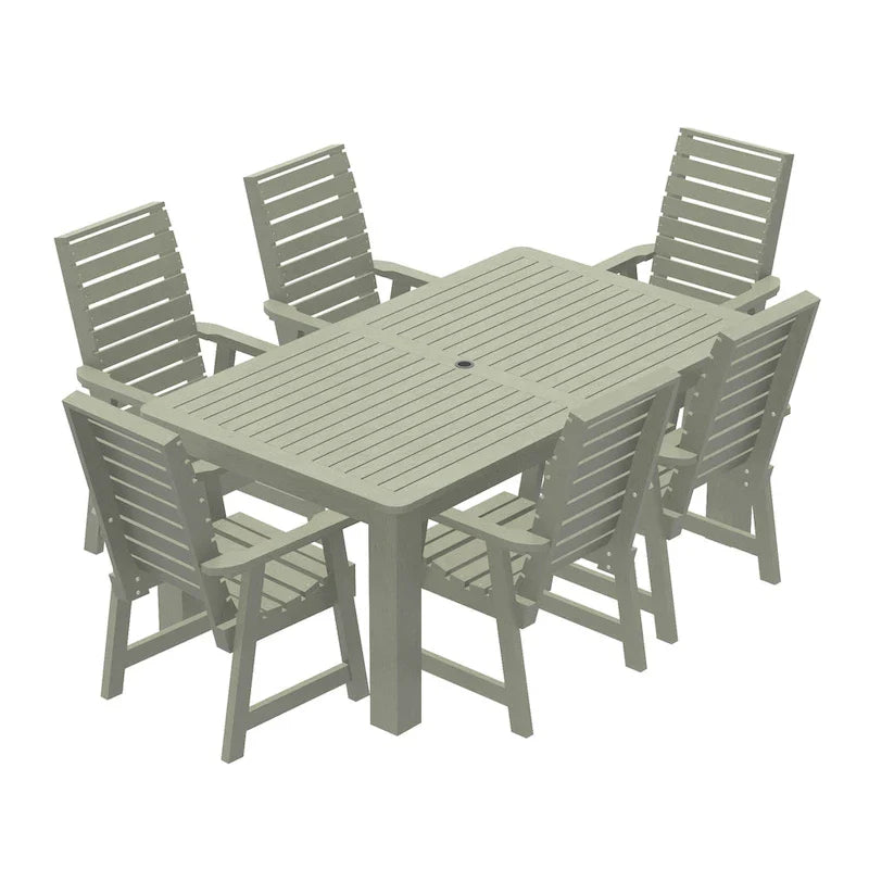 HIGHWOOD PROFESSIONAL 7- Piece Outdoor Dining Set 42x72