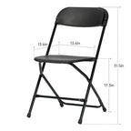 10 Pack Plastic Folding Chair 350lb. Capacity for Events Office Wedding Party Picnic Kitchen Dining