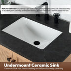 Mobile bagno Hervas con top in marmo naturale senza specchio