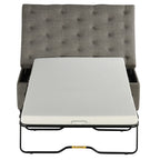 Divano Letto Pieghevole, Pouf da 49.6 con Divano Letto Pieghevole, Pouf Convertibile con Materasso Memory e Design Trapuntato