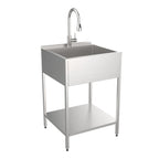 Lavatoio e mobile in acciaio inox 24" L x 22" P x 35" H