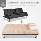 Divano letto futon convertibile Homall con portabicchieri e cuscini