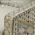 HOOOWOOO 2-piece High Back Wicker Rattan Outdoor Patio Chair Set