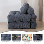 8 Corduroy Folding Couch Sofa Bed,Single