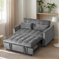 Modern Velvet Futon Loveseat with Reclining Backrest & Pockets, Seats 2 ??Dark Gray / Light Gray / Blue / Black