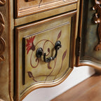 Consolle da Ingresso in Legno Stile Caffè Francese con Cassetti