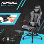 Sedia da gaming con poggiapiedi - Sedia da scrivania ergonomica