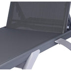 Kozyard Alan Full Flat Aluminum and Polypropylene Resin Legs Patio Reclining Adjustable Chaise Lounge