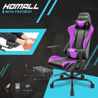 Sedia da gaming con poggiapiedi - Sedia da scrivania ergonomica