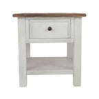 Tavolino occasionale Bolanburg bianco anticato/marrone