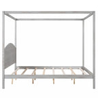 Letto a piattaforma a baldacchino King Size con testiera e gambe di supporto